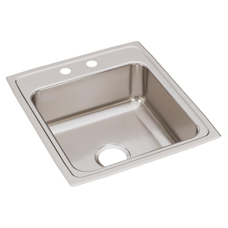 Elkay Lustertone Ss 19.5 X 22 X 7.6 Single Bowl Drop-In Sink With Quick-Clip LRQ20222